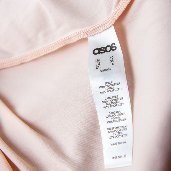 ASOS Embroidered Floral Super Full Mesh Dress Blush Pink Cocktail Size 6 New - Picture 5 of 6